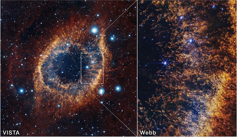 Webb Telescope Captures Stunning Details of the Helix Nebula, the 'Eye of God'
